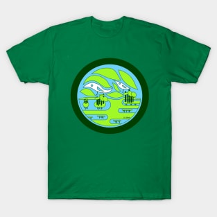 wetland landscape birdland ecopop T-Shirt